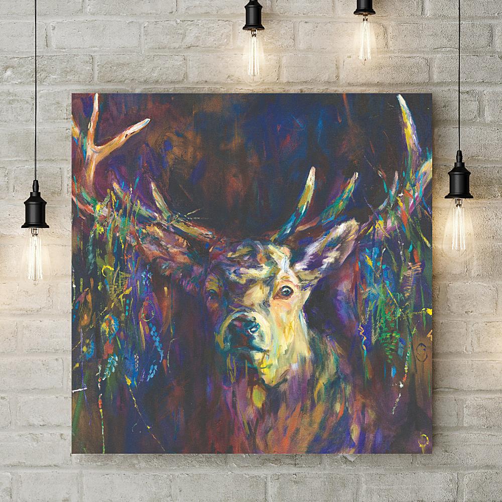 Brown Grazing Stag Deluxe Canvas - Sue Gardner - Wraptious
