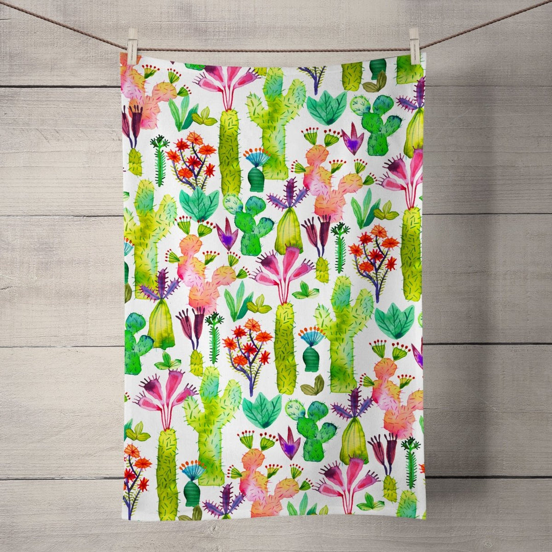 Cacti Garden Tea Towel - Ninola Design - Wraptious