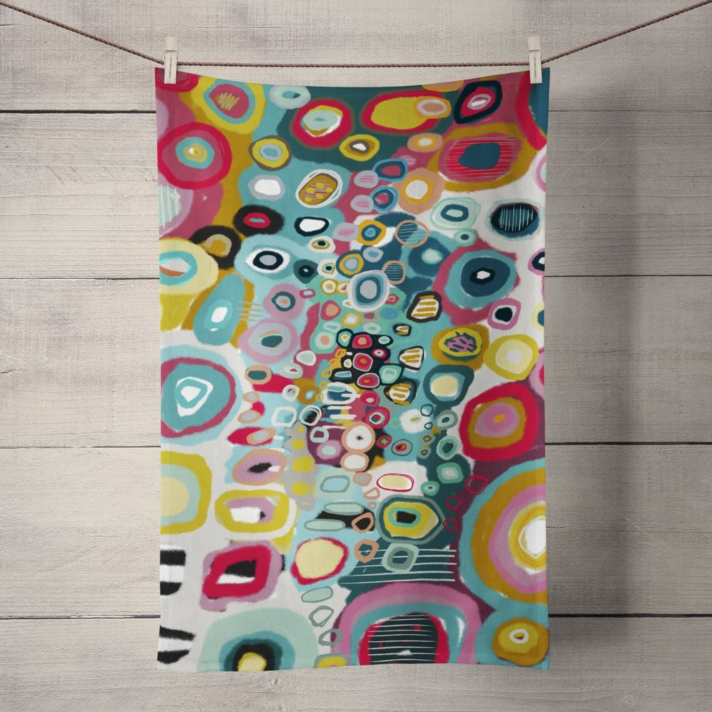 Carnival of Flowers Tea Towel - Nade Simmons - Wraptious
