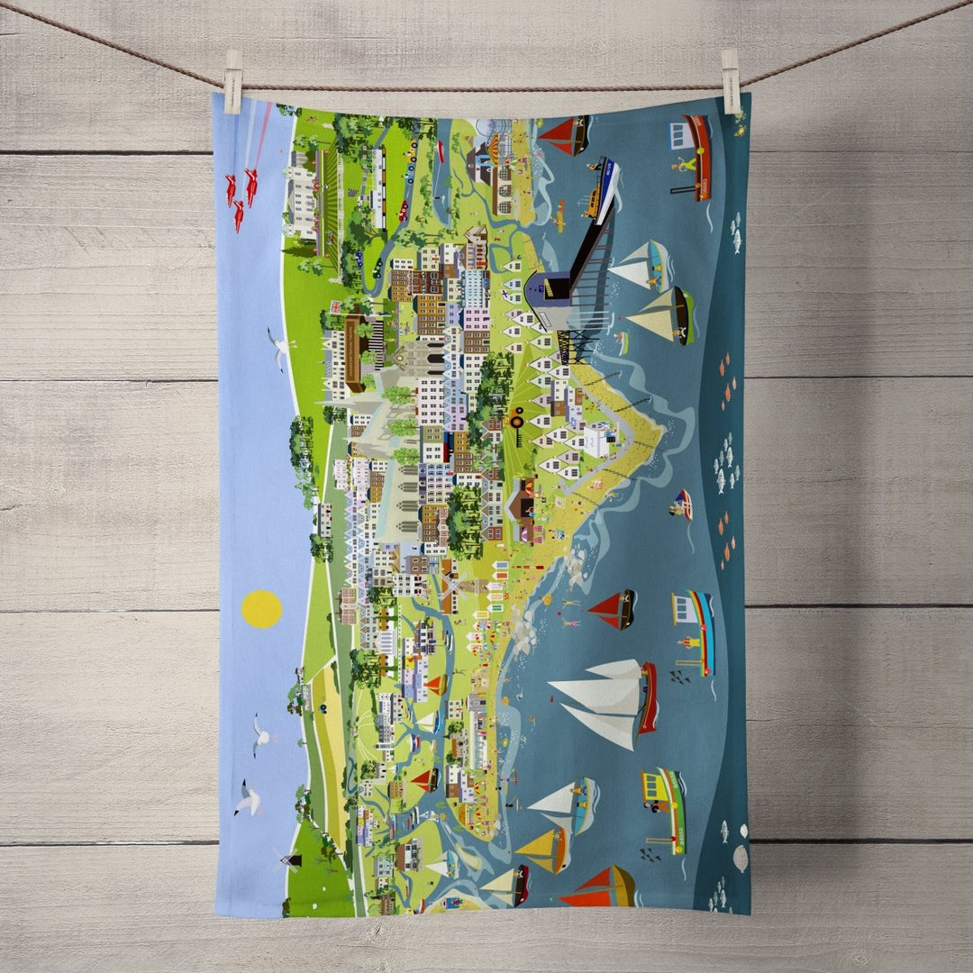 Chichester Landscape Tea Towel - Erica Sturla - Wraptious