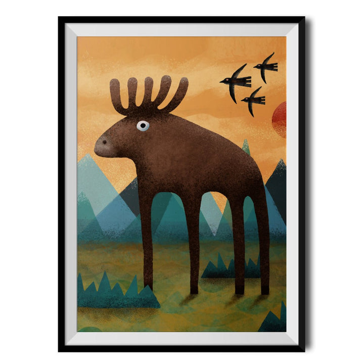 Chocolate Moose Original Print - Jonathan Willoughby - Wraptious