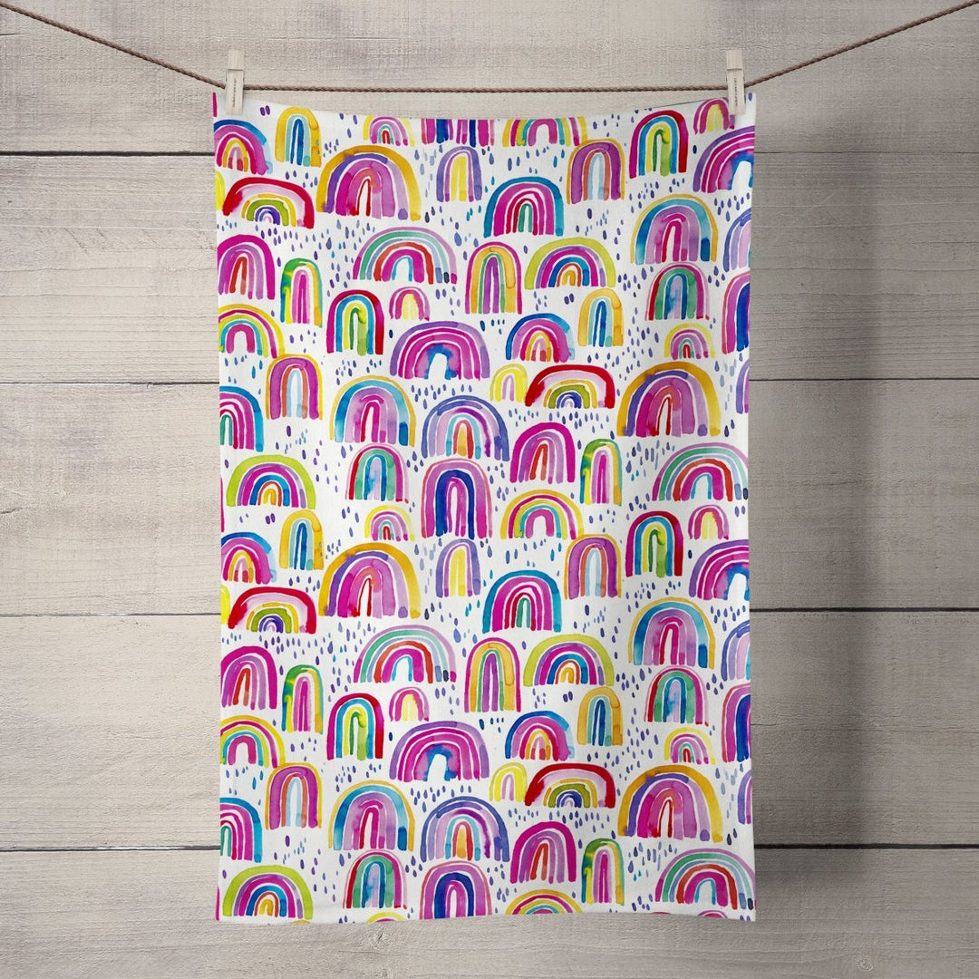 Cute Rainbows Tea Towel - Ninola Design - Wraptious