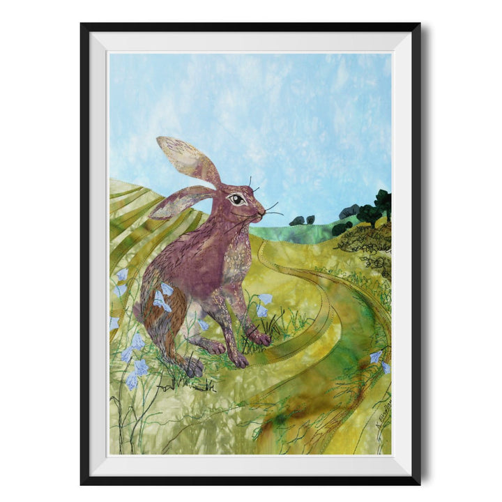 Downland Hare Original Print - Kate Findlay - Wraptious