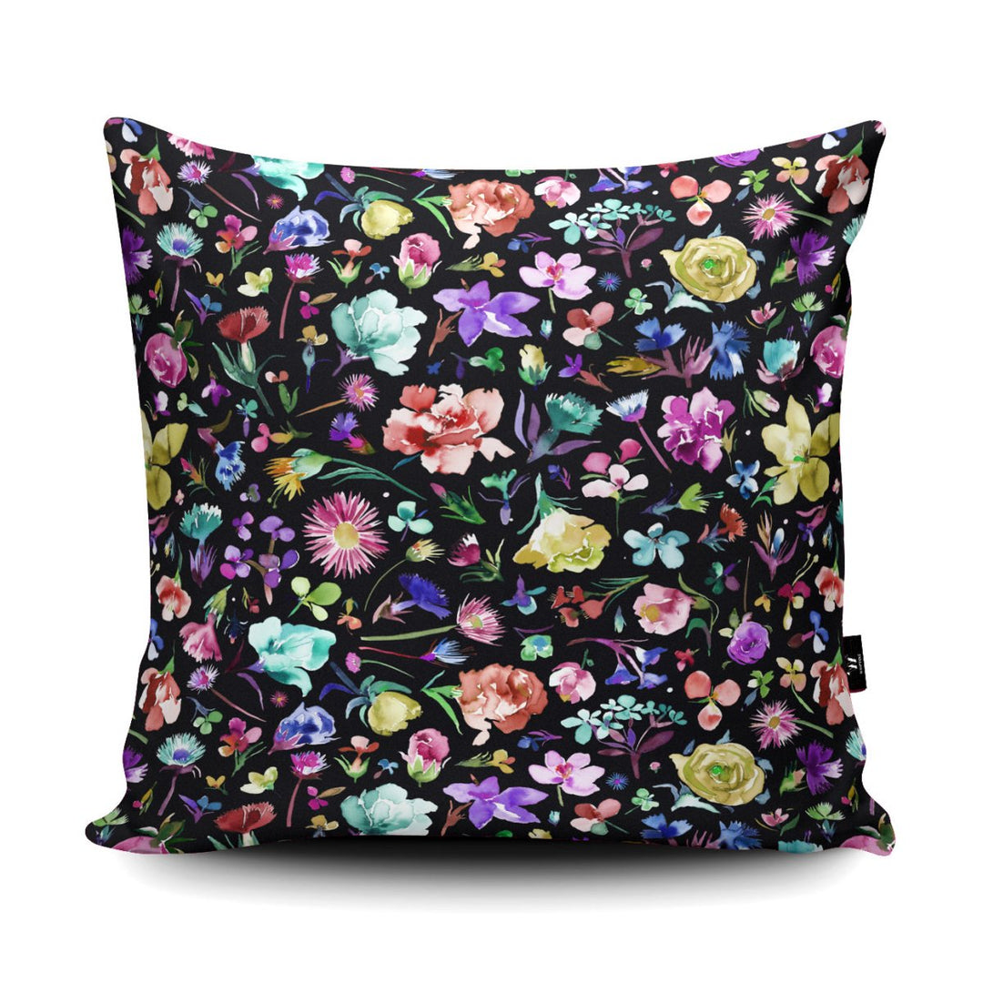 Flower Buds Dark Cushion - Ninola Design - Wraptious