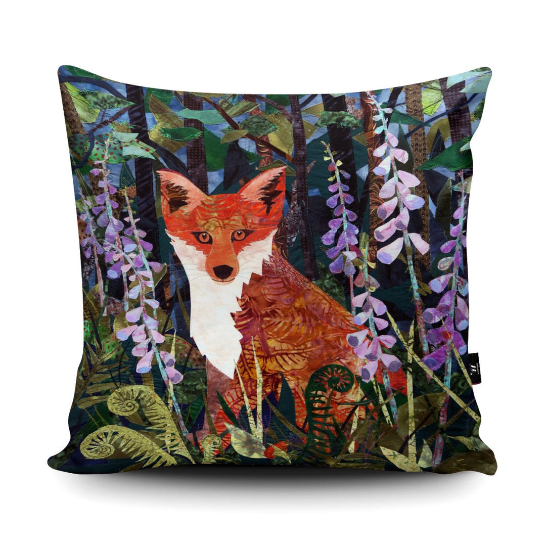 Fox in Foxgloves Cushion - Kate Findlay - Wraptious