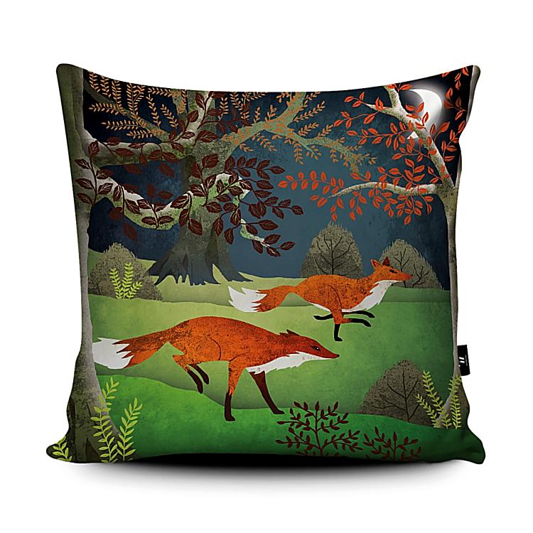 Foxes in the Woods Cushion - Charlotte Anne - Wraptious
