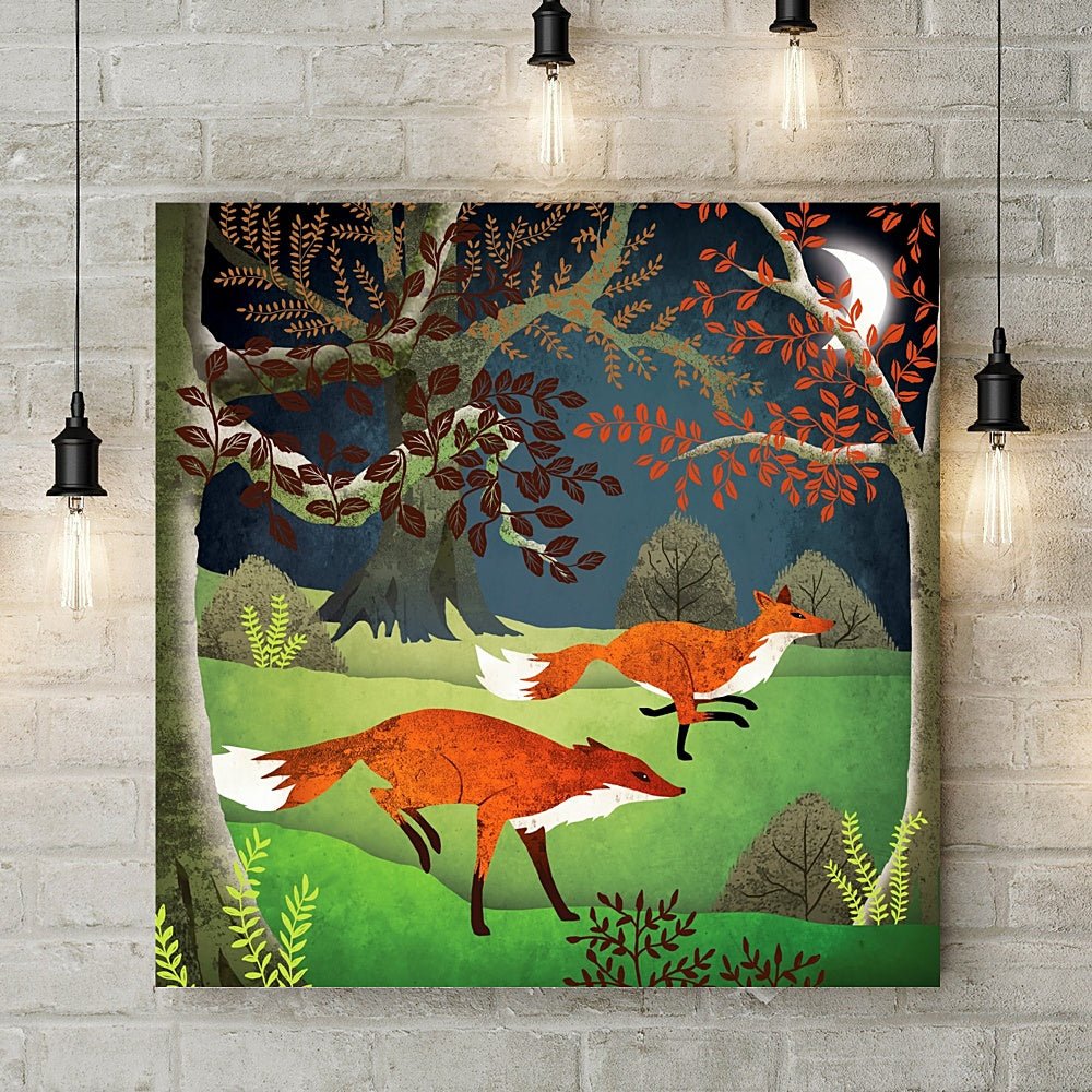 Foxes in the Woods Deluxe Canvas - Charlotte Anne - Wraptious