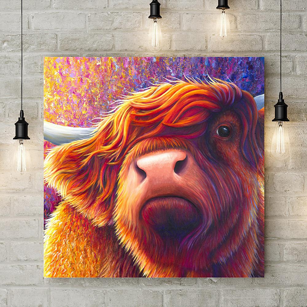 Highland Cow 1 Deluxe Canvas - Rachel Froud - Wraptious