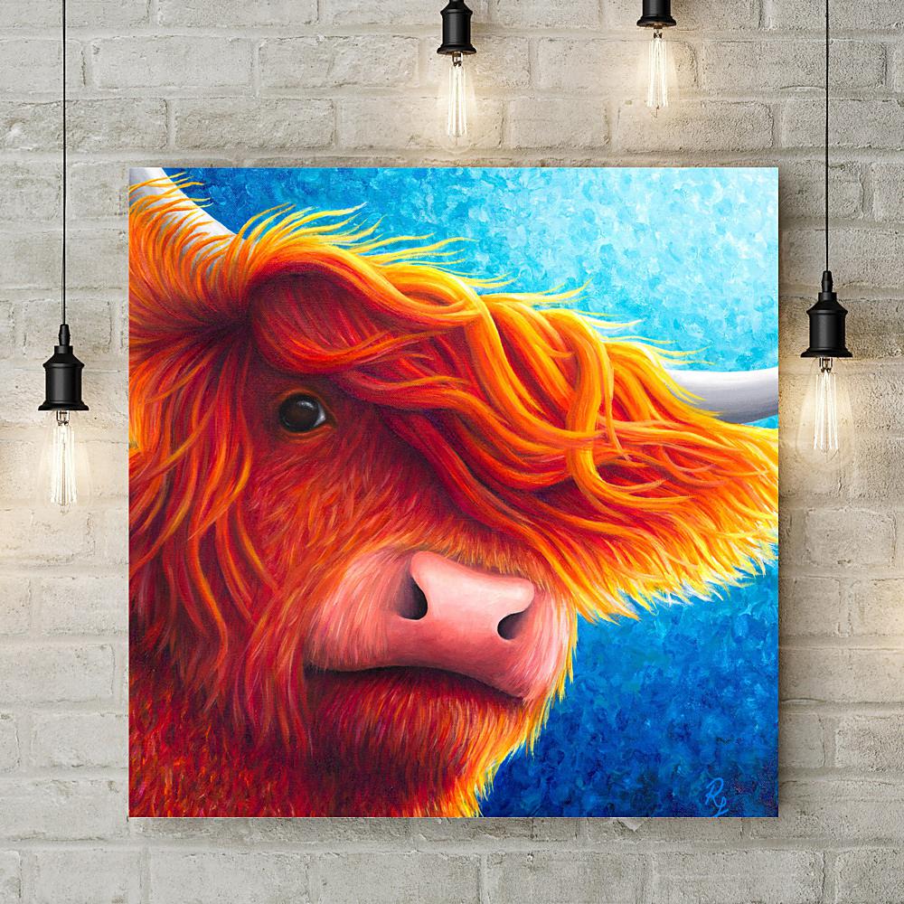 Highland Cow 2 Deluxe Canvas - Rachel Froud - Wraptious