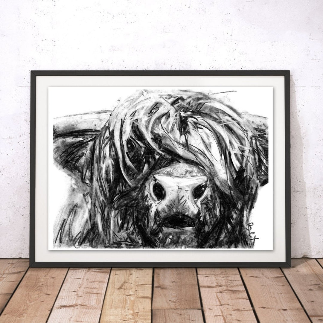 Highland Cow Original Print - Bex Williams - Wraptious