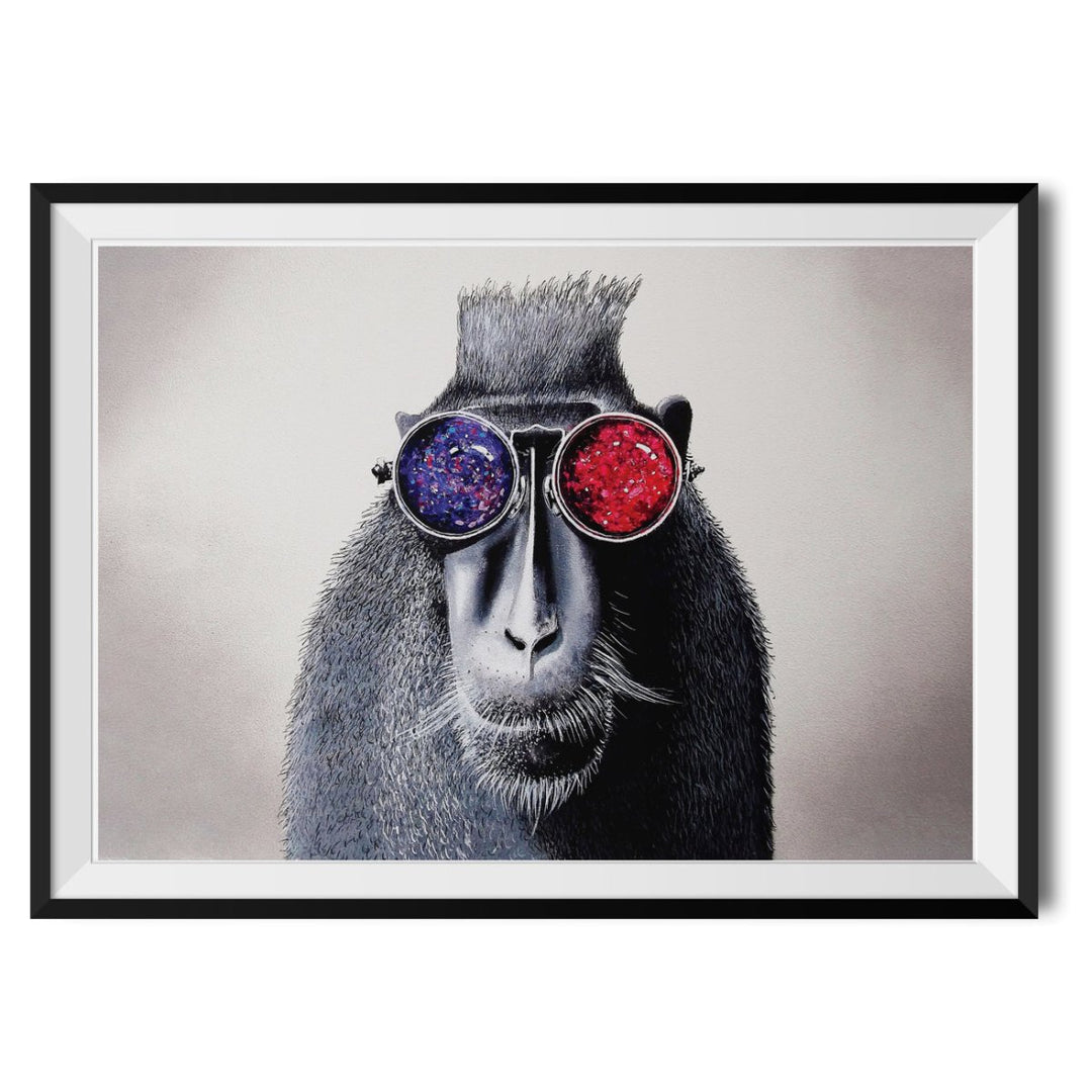 Hipster Monkey Original Print - Adam Barsby - Wraptious