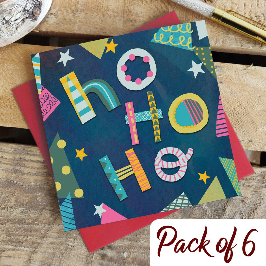 Ho Ho Ho Christmas Christmas Card Pack - Jeannine Rundle - Wraptious
