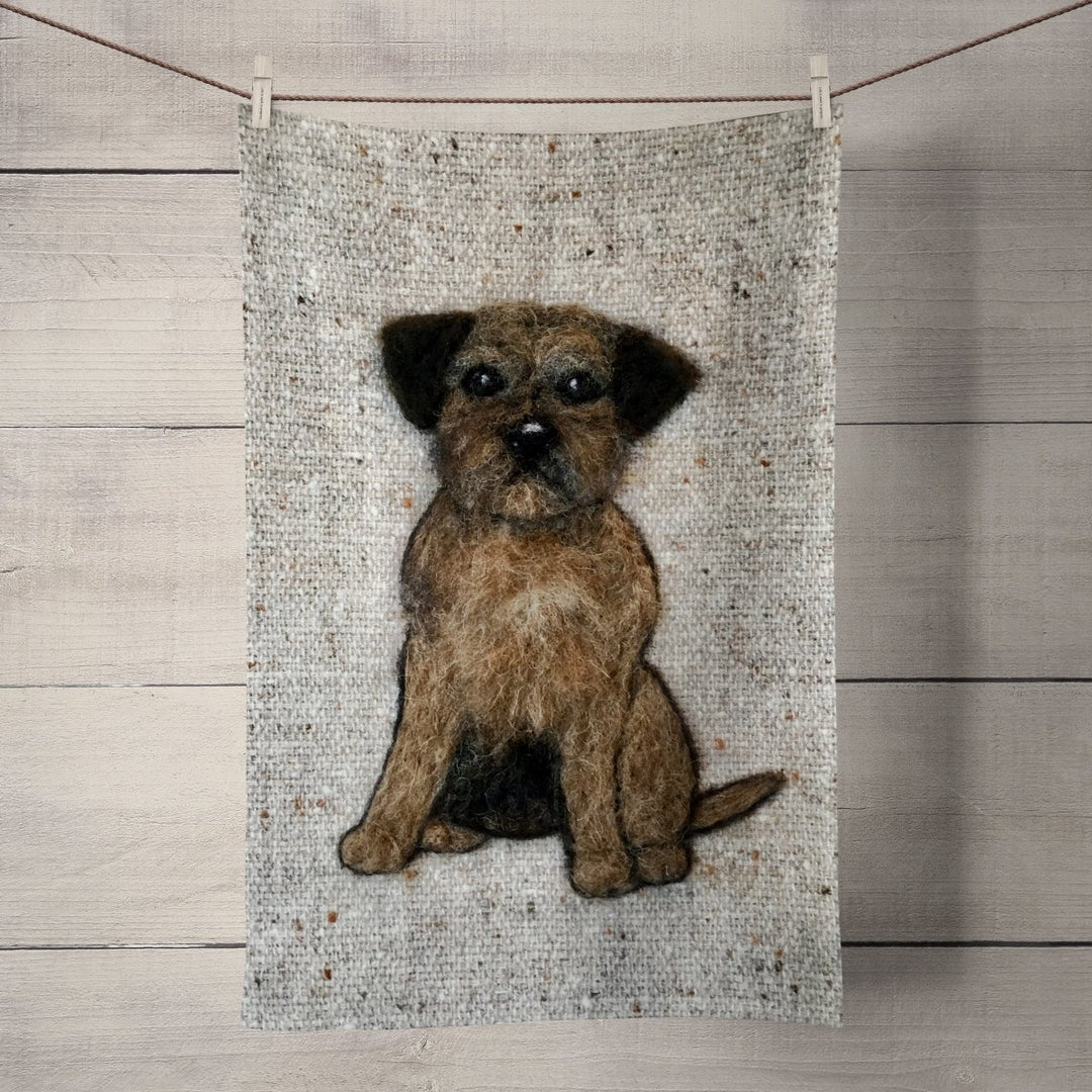 Irish Border Terrier Tea Towel - Sharon Salt - Wraptious