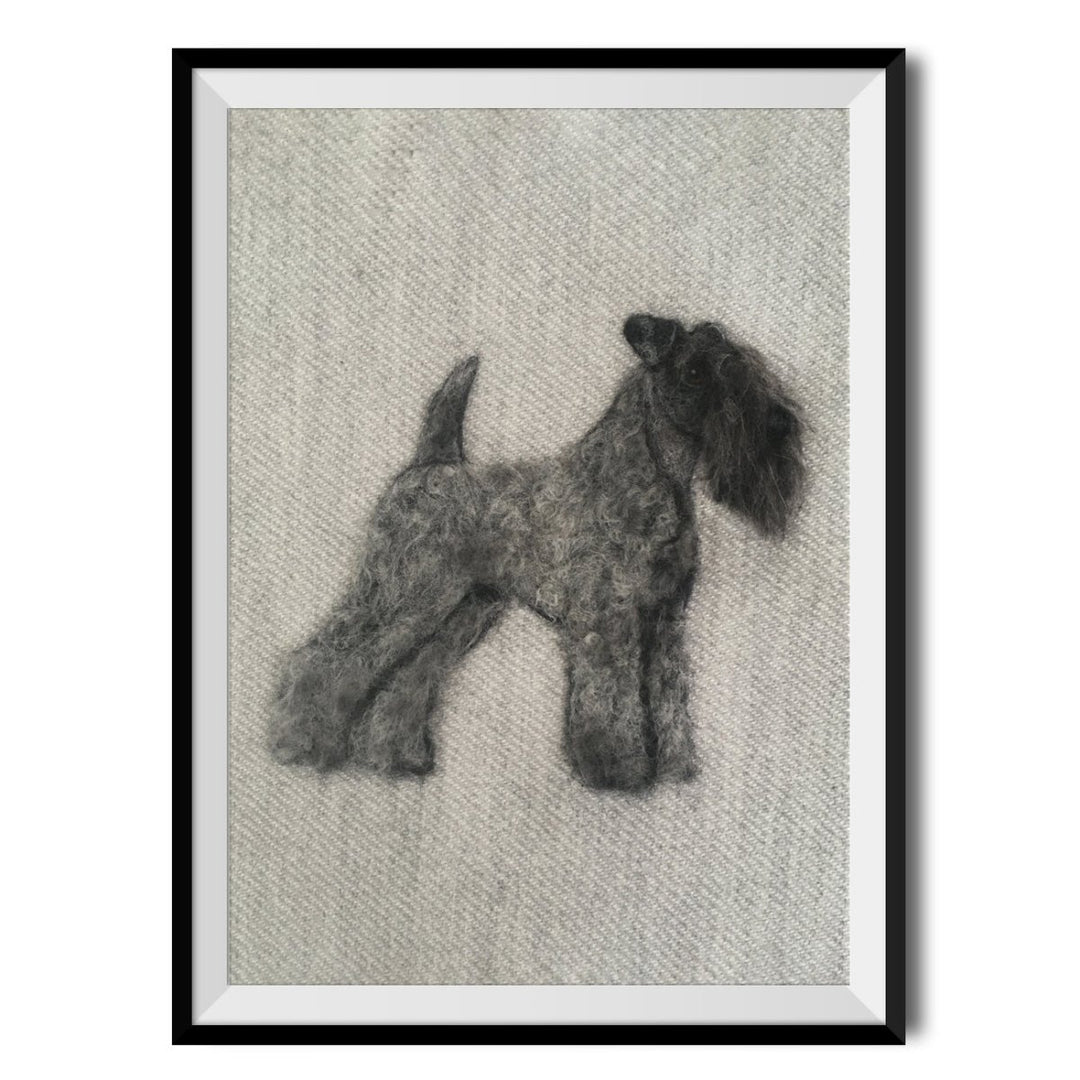 Kerry Blue Terrier Original Print - Sharon Salt - Wraptious