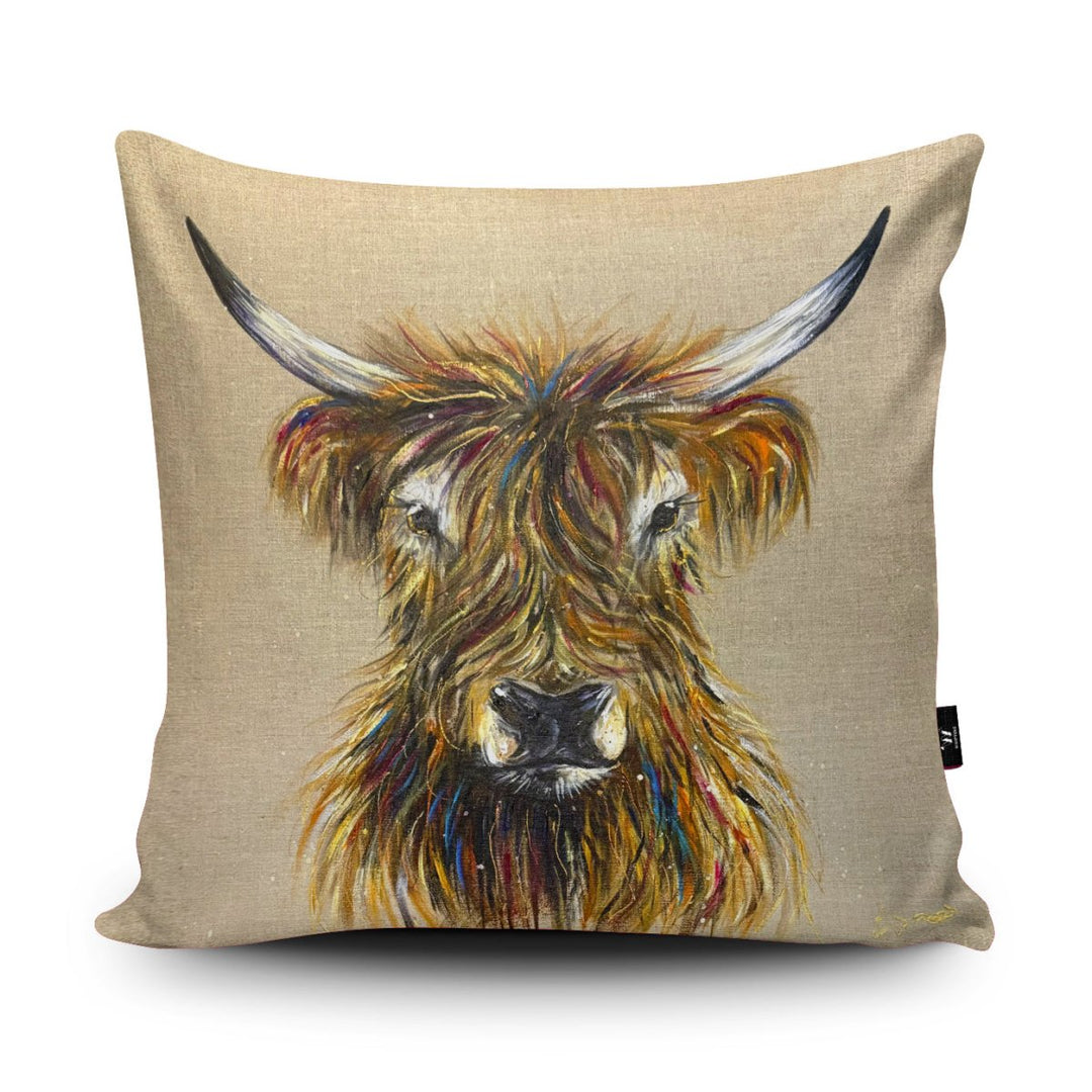 Linen Cow Cushion - Emma Haines - Wraptious