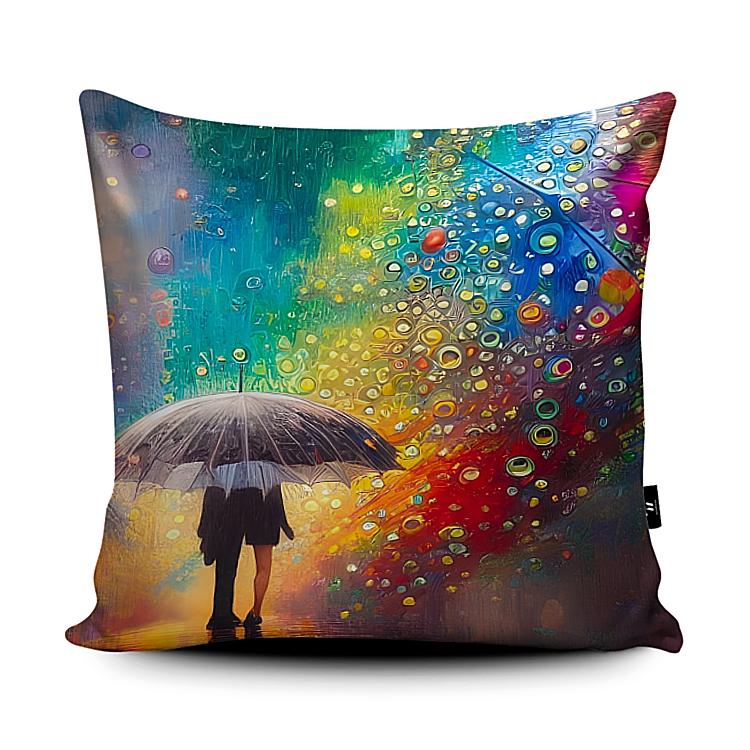 Love on a Rainy Day Cushion - Helkoryo - Wraptious