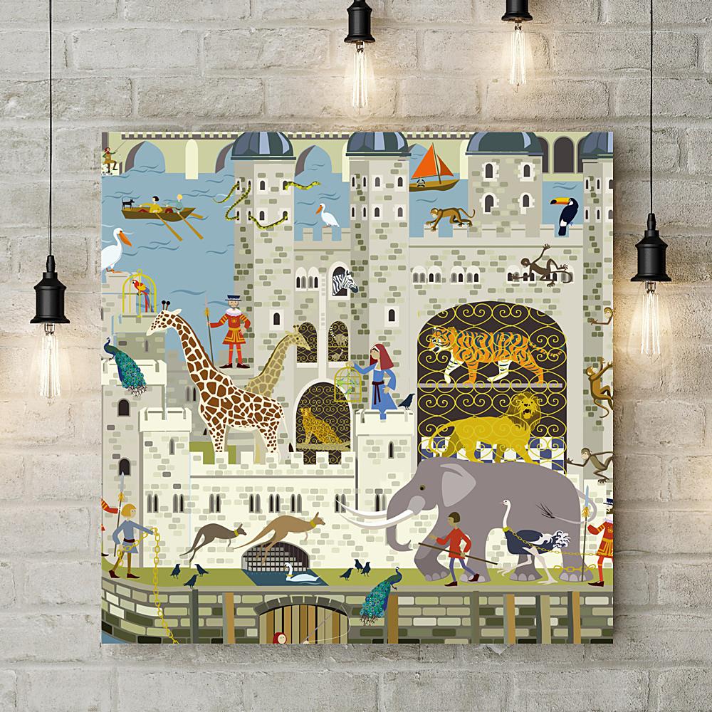 Menagerie in the Tower of London Deluxe Canvas - Erica Sturla - Wraptious