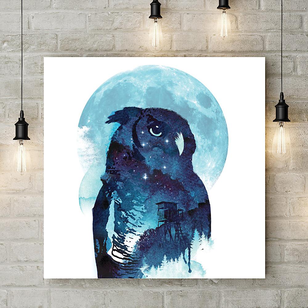 Midnight Owl Deluxe Canvas - Robert Farkas - Wraptious