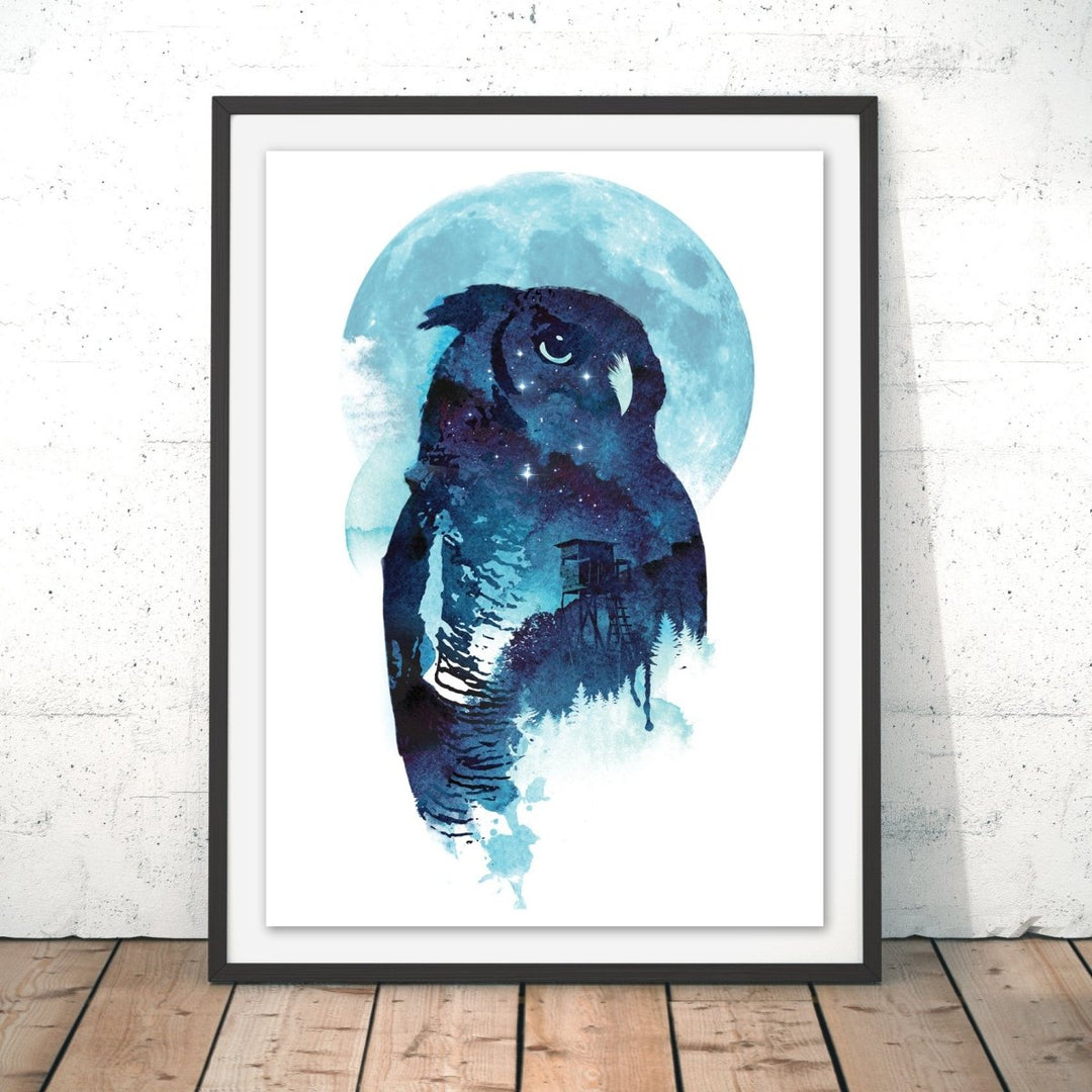 Midnight Owl Original Print - Robert Farkas - Wraptious