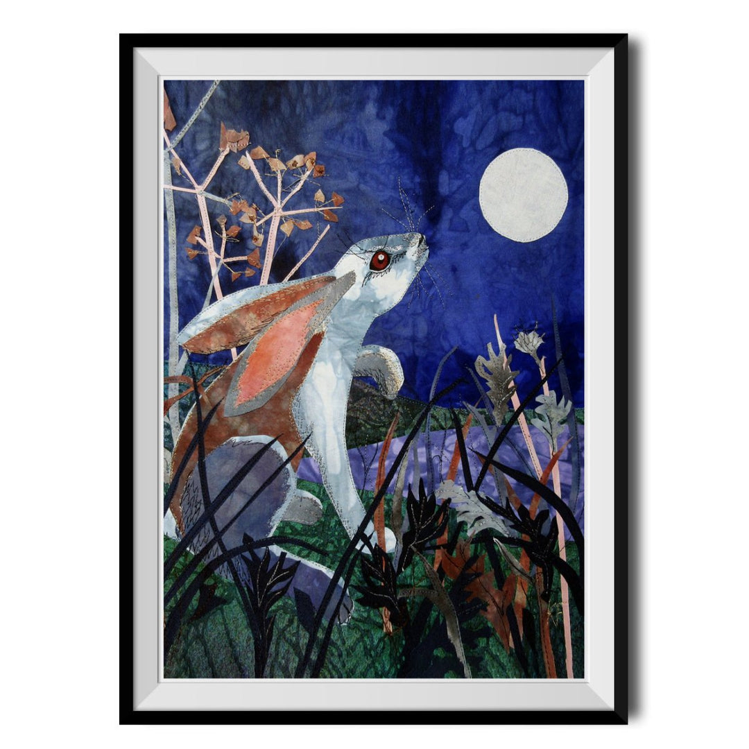 Moonlight Hare Original Print - Kate Findlay - Wraptious