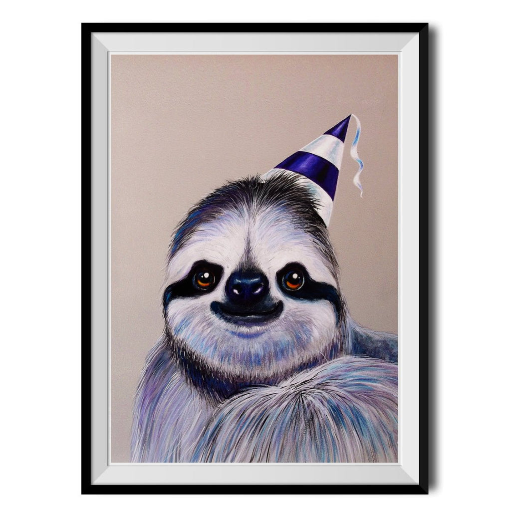 Unique Art Gifts | Party Sloth Art Print | Wraptious