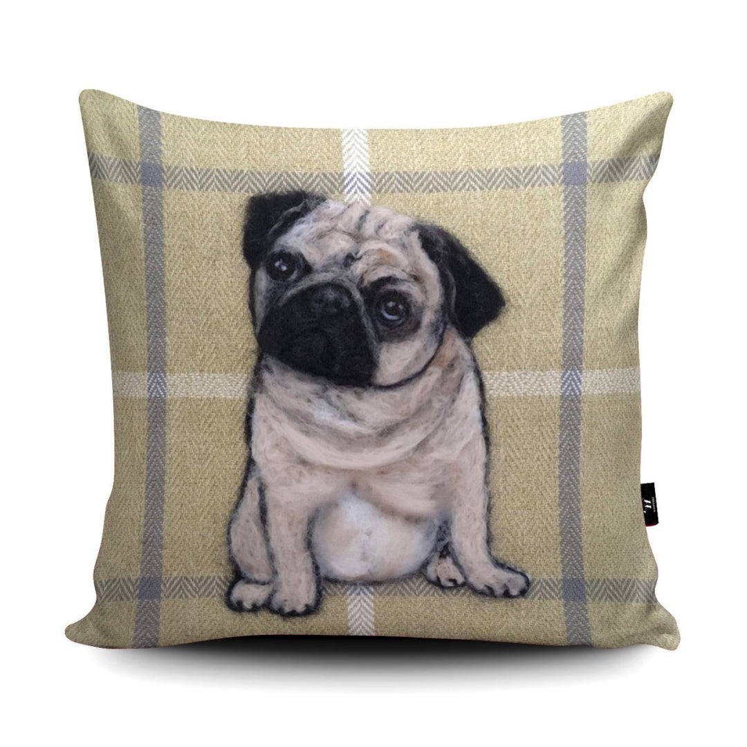 Pug Cushion - Sharon Salt - Wraptious