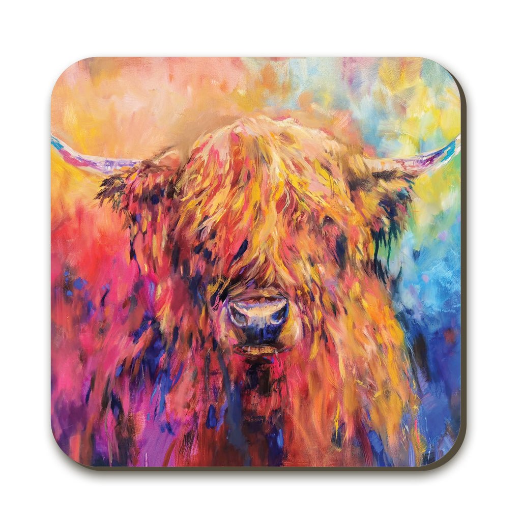 Rainbow Cow Coaster - Sue Gardner - Wraptious