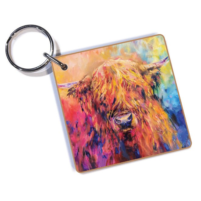 Rainbow Cow Keyring - Sue Gardner - Wraptious