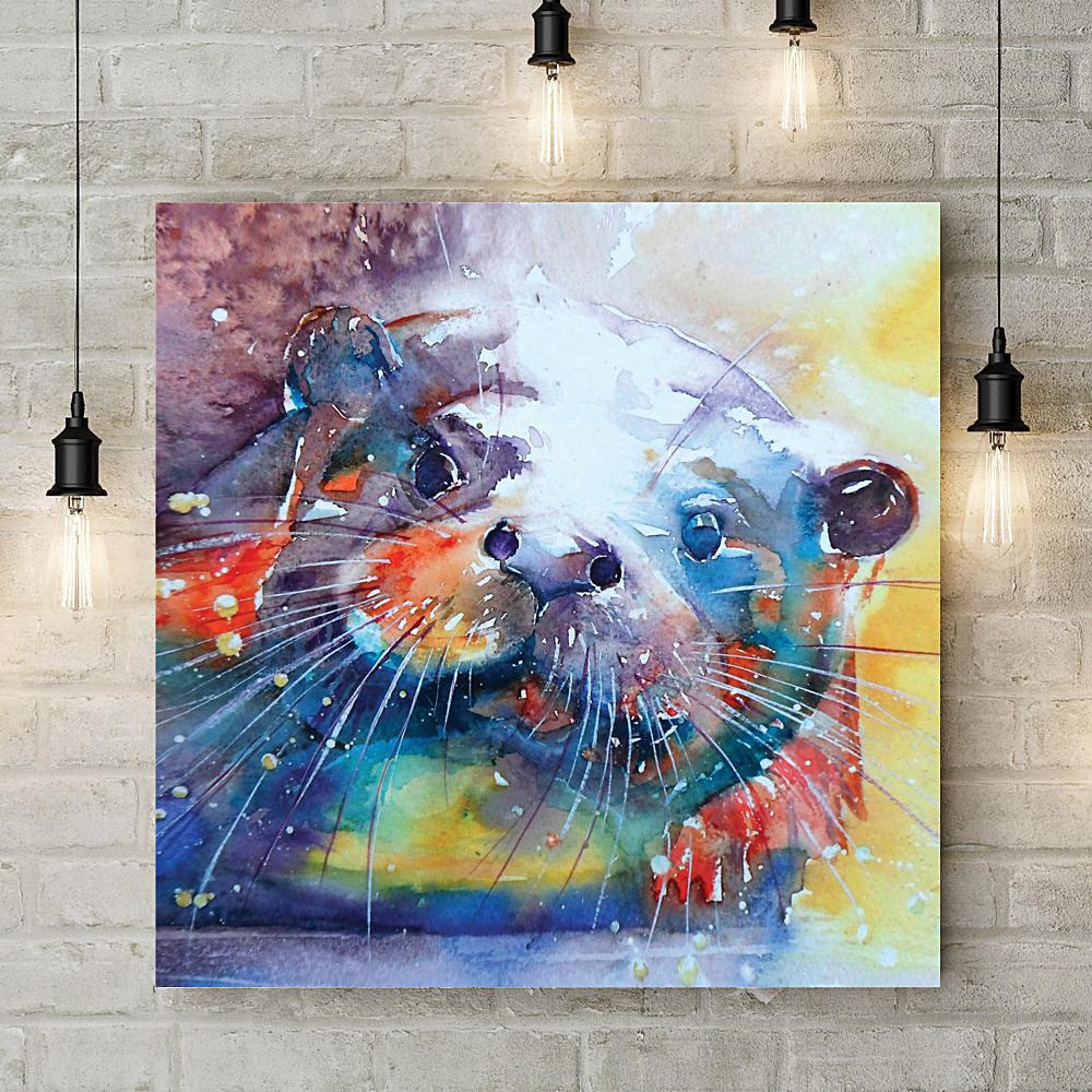 Rainbow Otter Deluxe Canvas - Liz Chaderton - Wraptious