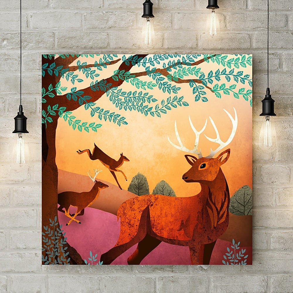 Red Deer Deluxe Canvas - Charlotte Anne - Wraptious
