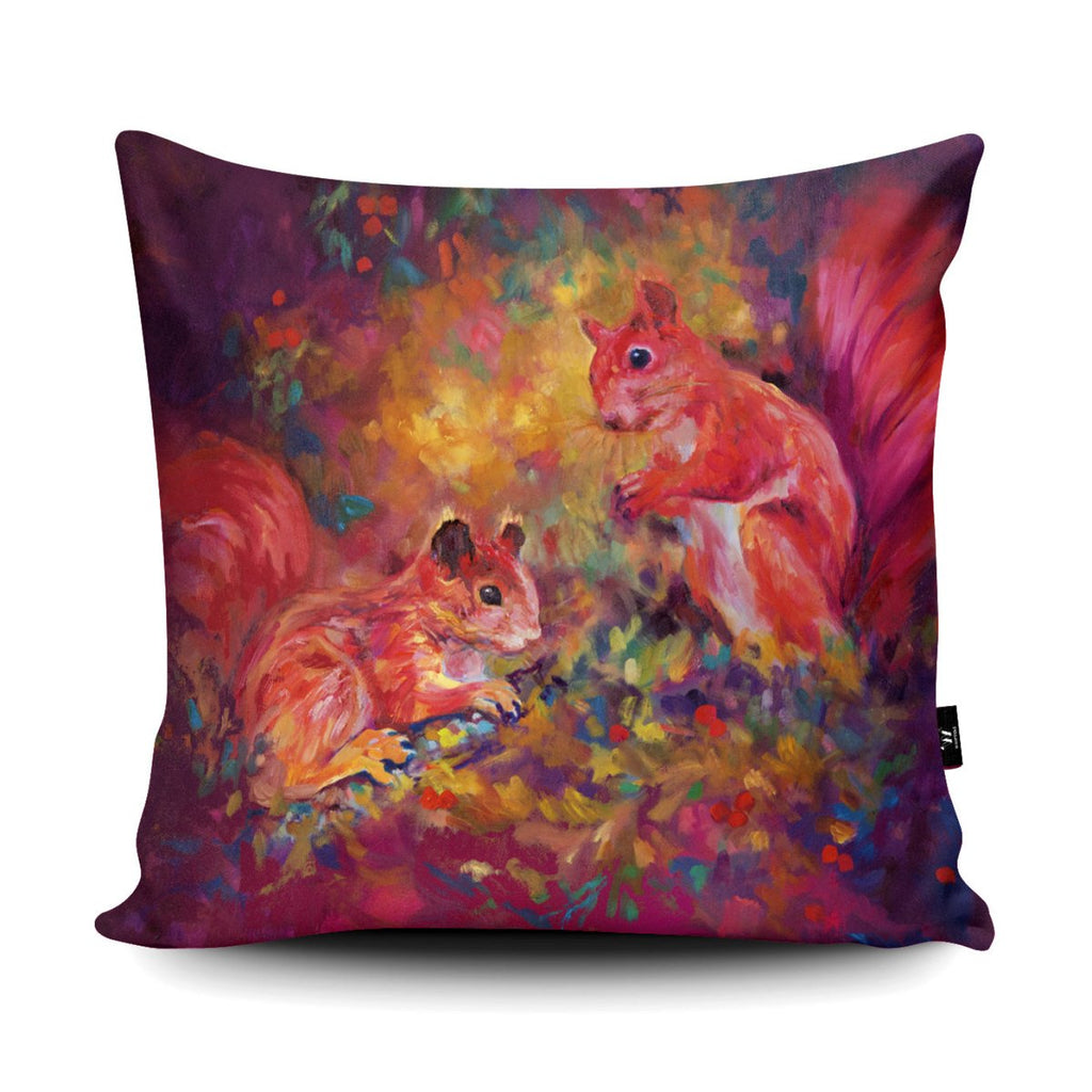 Red Squirrels Cushion - Sue Gardner - Wraptious