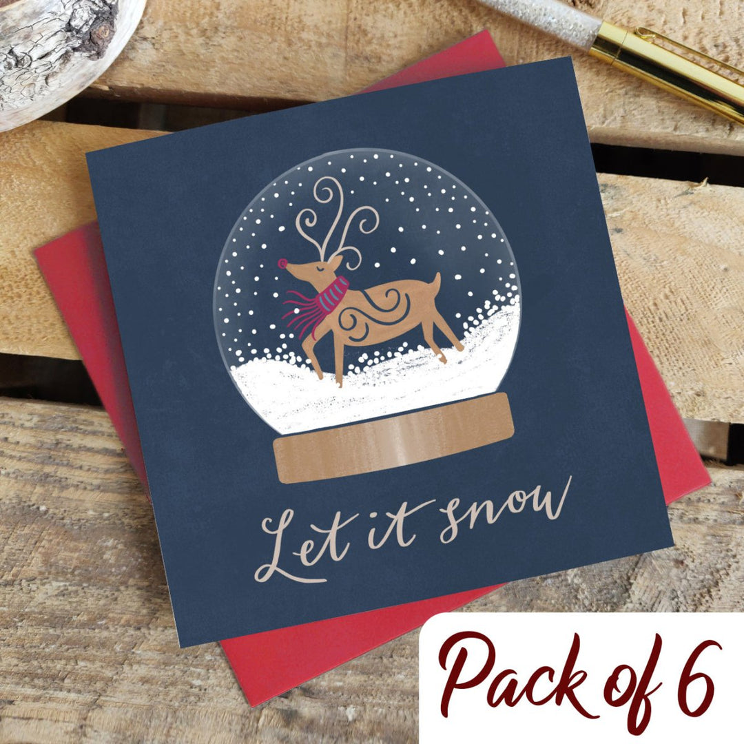 Reindeer in the Snow Christmas Card Pack - Amy Waldren - Wraptious