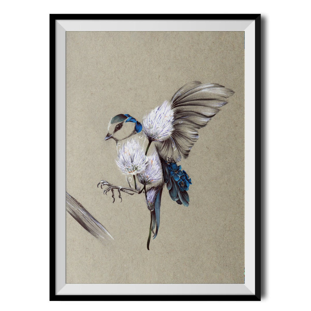 Rustic Bird Flight Original Print - Kat Baxter - Wraptious