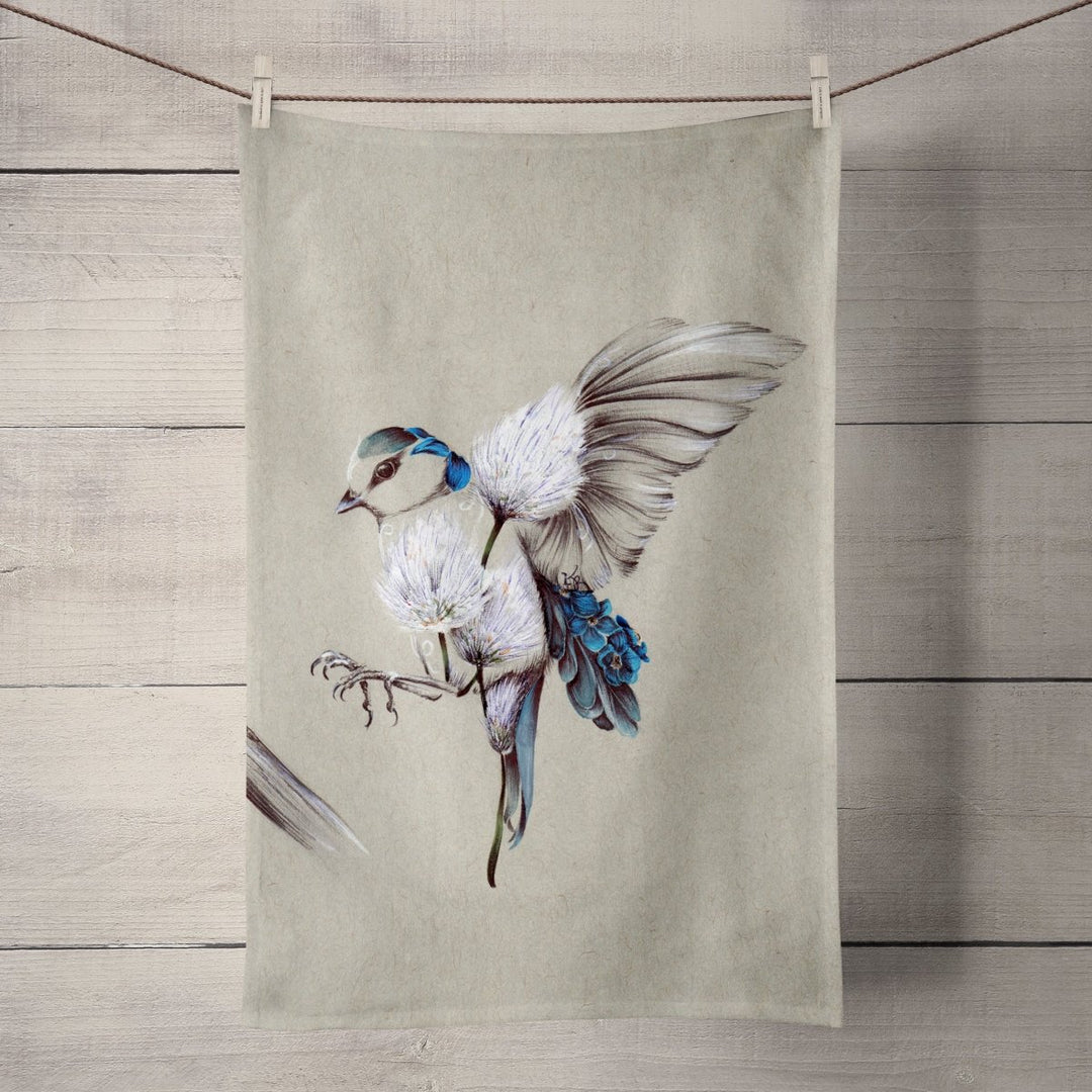 Rustic Bird Flight Tea Towel - Kat Baxter - Wraptious