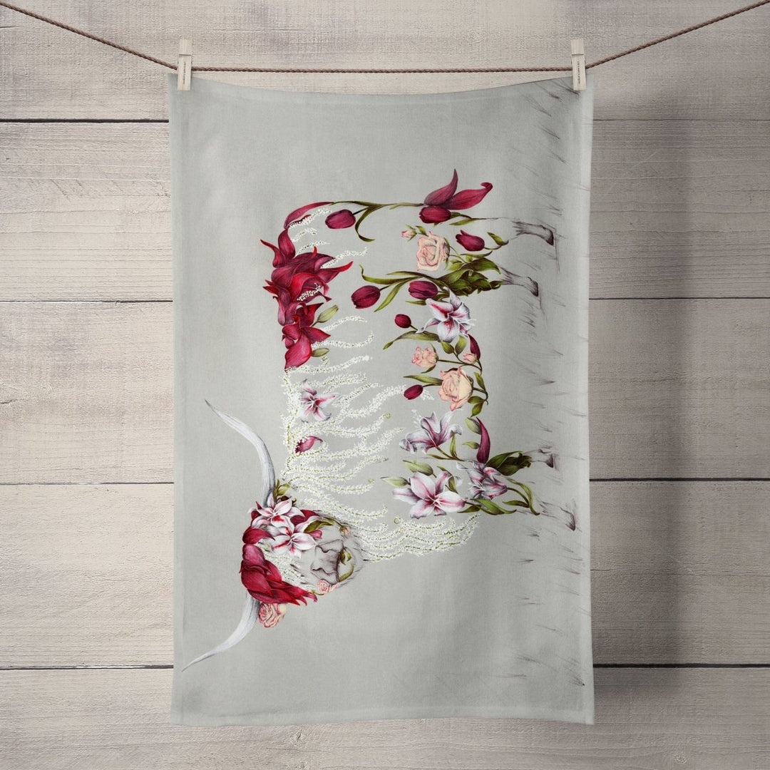 Rustic Bonnie Tea Towel - Kat Baxter - Wraptious