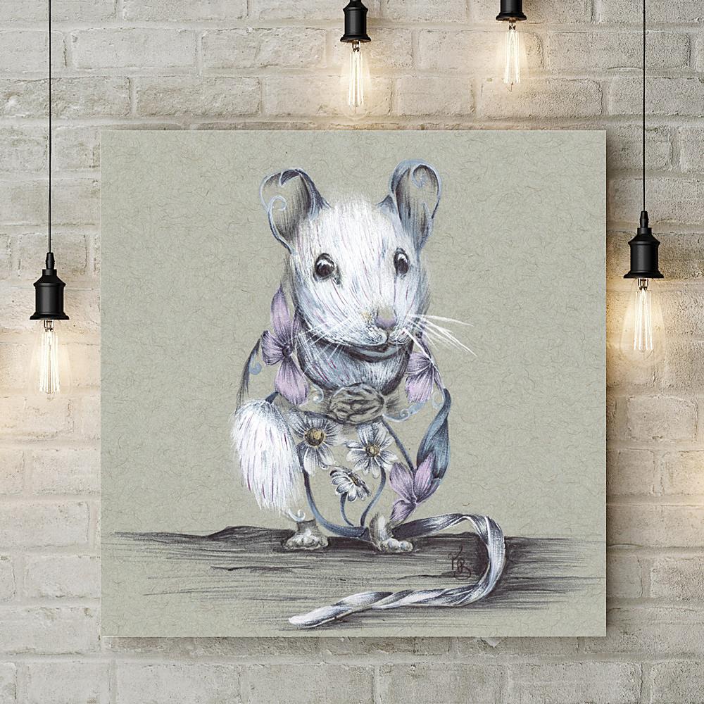 Rustic Mouse Deluxe Canvas - Kat Baxter - Wraptious