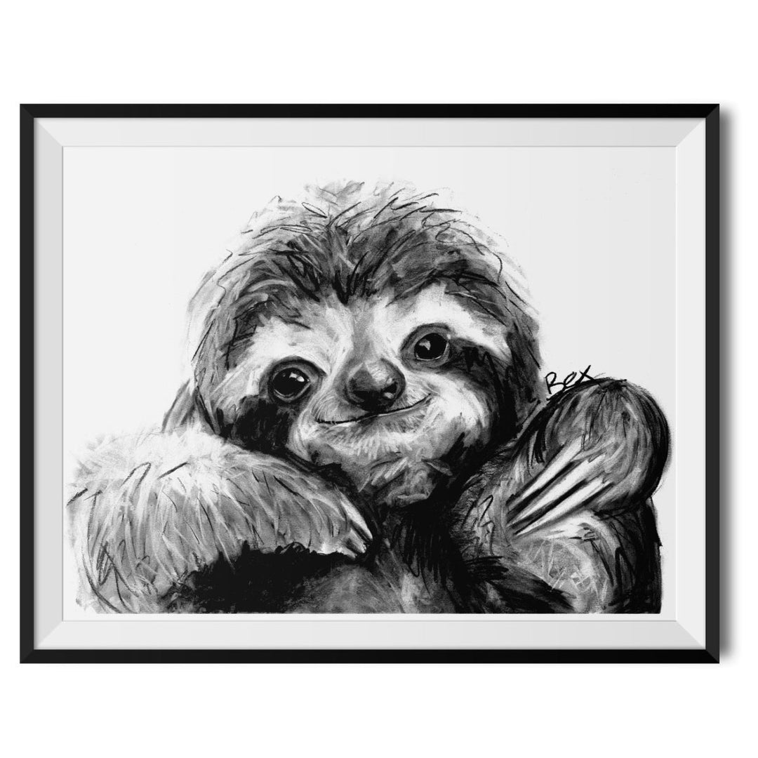 Sloth Original Print - Bex Williams - Wraptious
