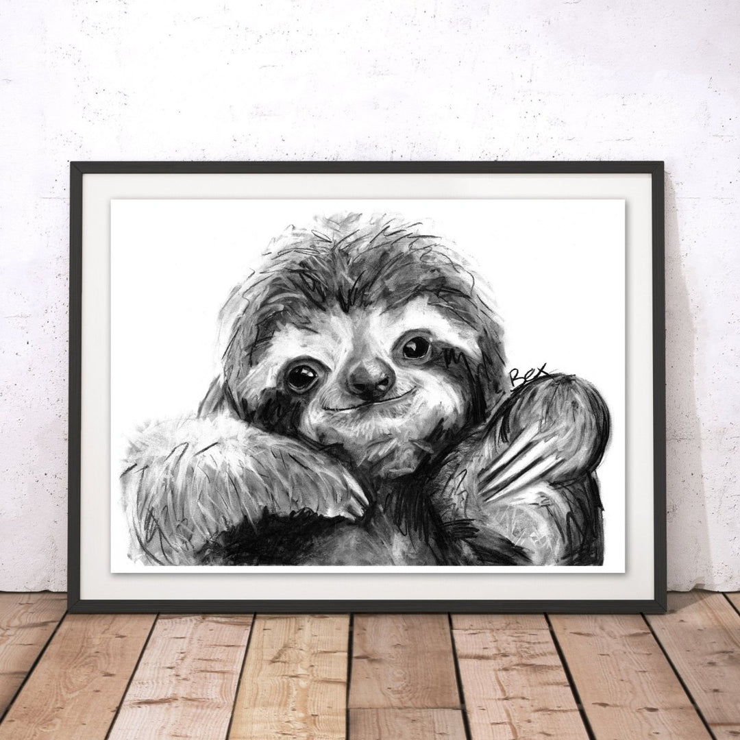 Sloth Original Print - Bex Williams - Wraptious