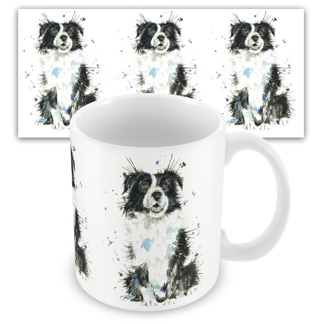 Splatter Border Collie Ceramic Mug - Katherine Williams - Wraptious