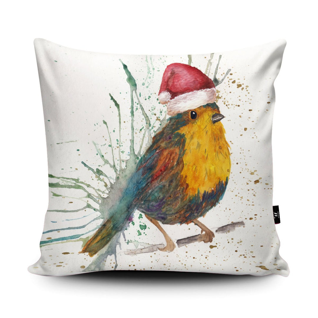 Splatter Christmas Bird Cushion - Katherine Williams - Wraptious