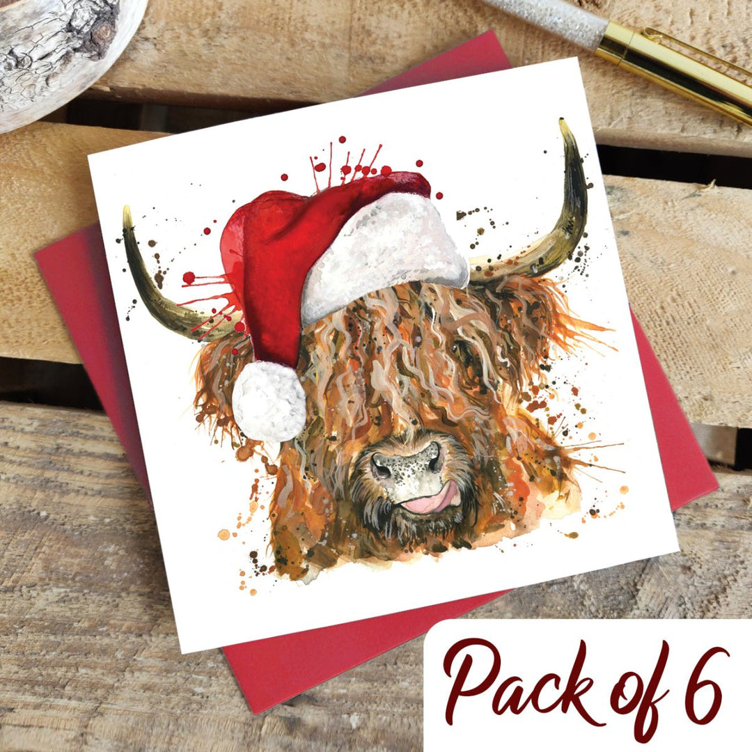 Splatter Christmas Coo Christmas Card Pack - Katherine Williams - Wraptious