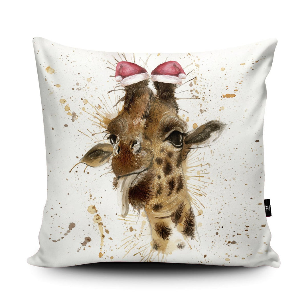 Splatter Christmas Giraffe Cushion - Katherine Williams - Wraptious