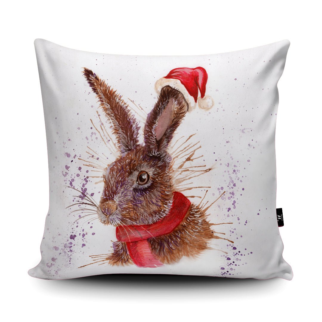 Splatter Christmas Hare Cushion - Katherine Williams - Wraptious