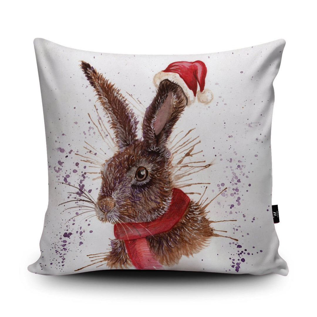 Splatter Christmas Hare Cushion - Katherine Williams - Wraptious