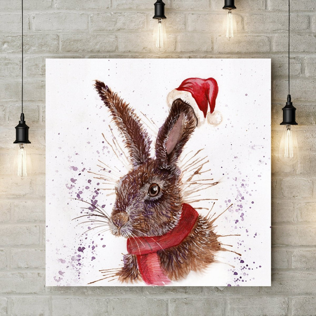 Splatter Christmas Hare Deluxe Canvas - Katherine Williams - Wraptious