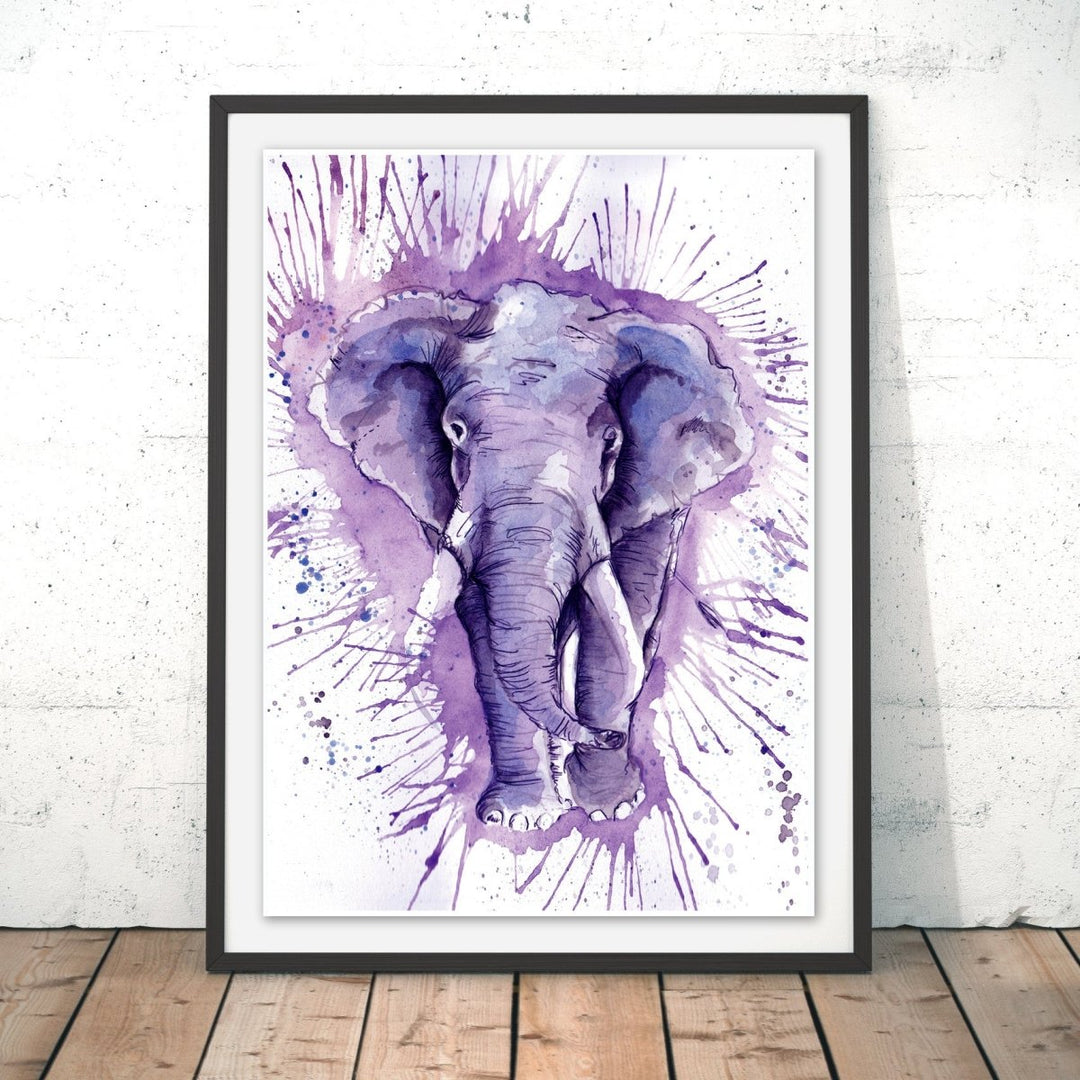 Splatter Elephant Original Print - Katherine Williams - Wraptious