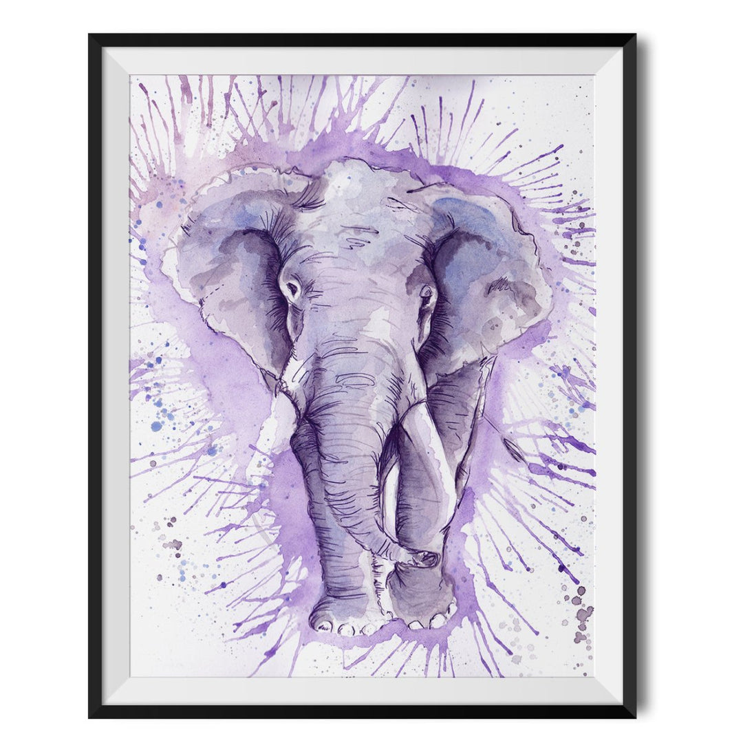 Splatter Elephant Original Print - Katherine Williams - Wraptious