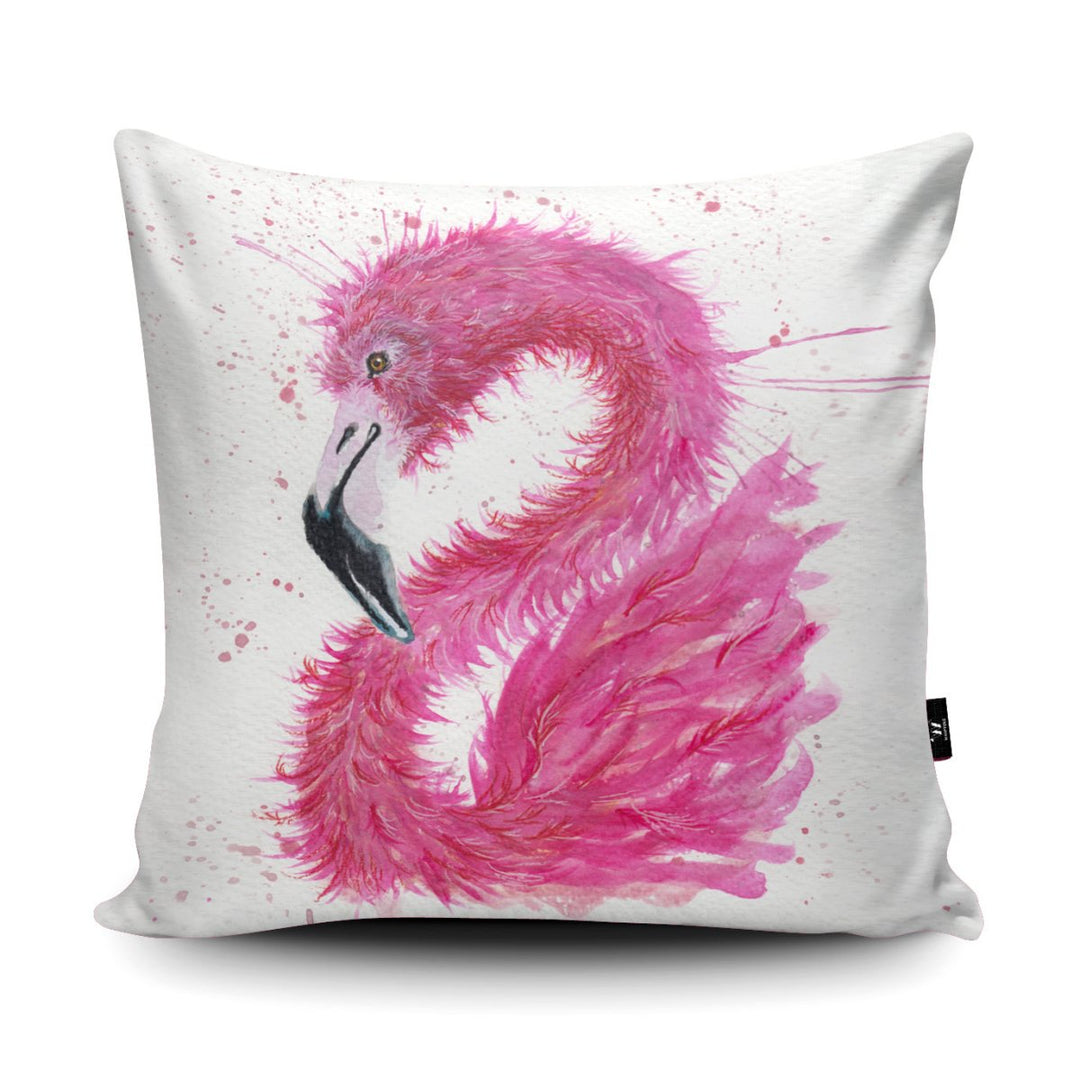 Splatter Flamingo Cushion - Katherine Williams - Wraptious