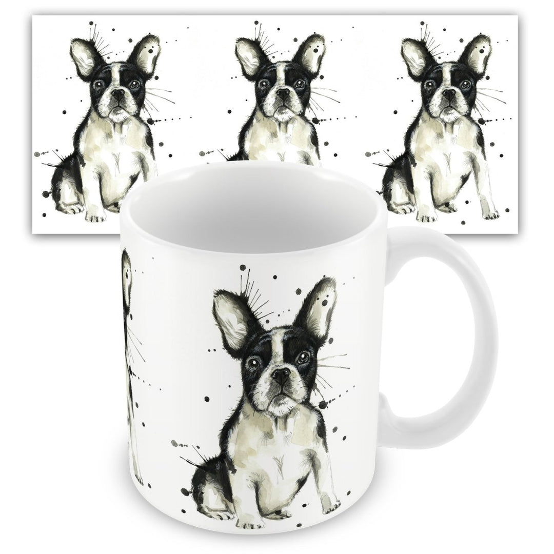 Splatter French Bulldog Ceramic Mug - Katherine Williams - Wraptious