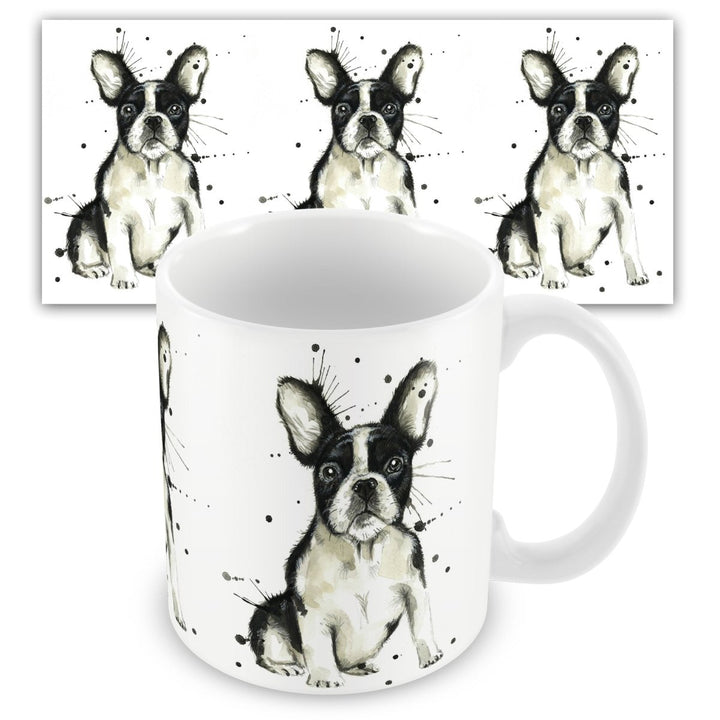 Splatter French Bulldog Ceramic Mug - Katherine Williams - Wraptious